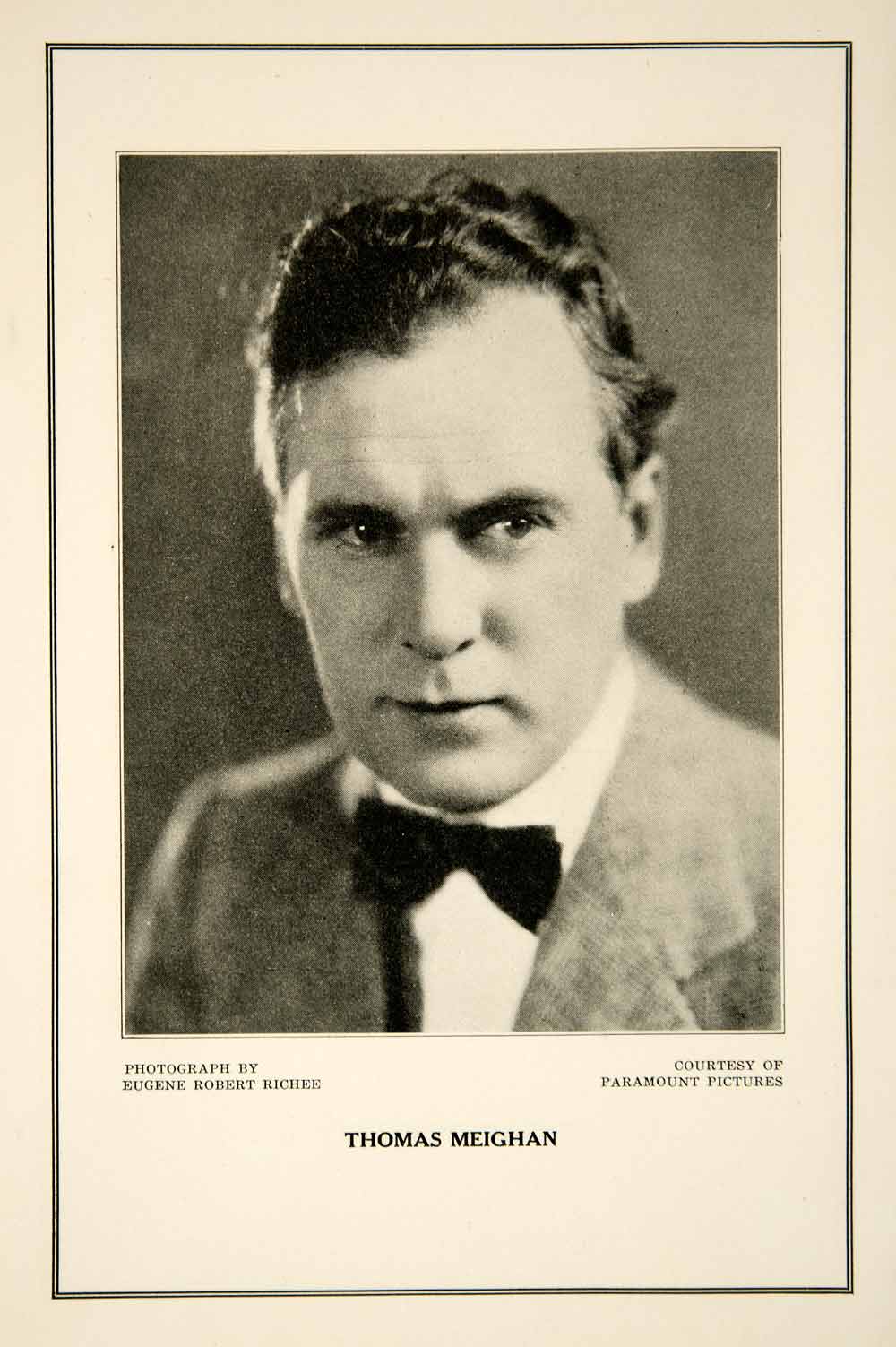 1927 Print Thomas Meighan Actor Silent Film Star Portrait Eugene Robert Richee
