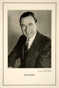 1927 Print Owen Moore Actor Silent Film Talkies Movies Hollywood Star Portrait