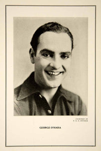 1927 Print George O'Hara Actor Screenwriter Silent Film Movie Star Hollywood