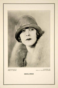 1927 Print Seena Owen Silent Film Actress Movie Hollywood Portrait Fred R Archer