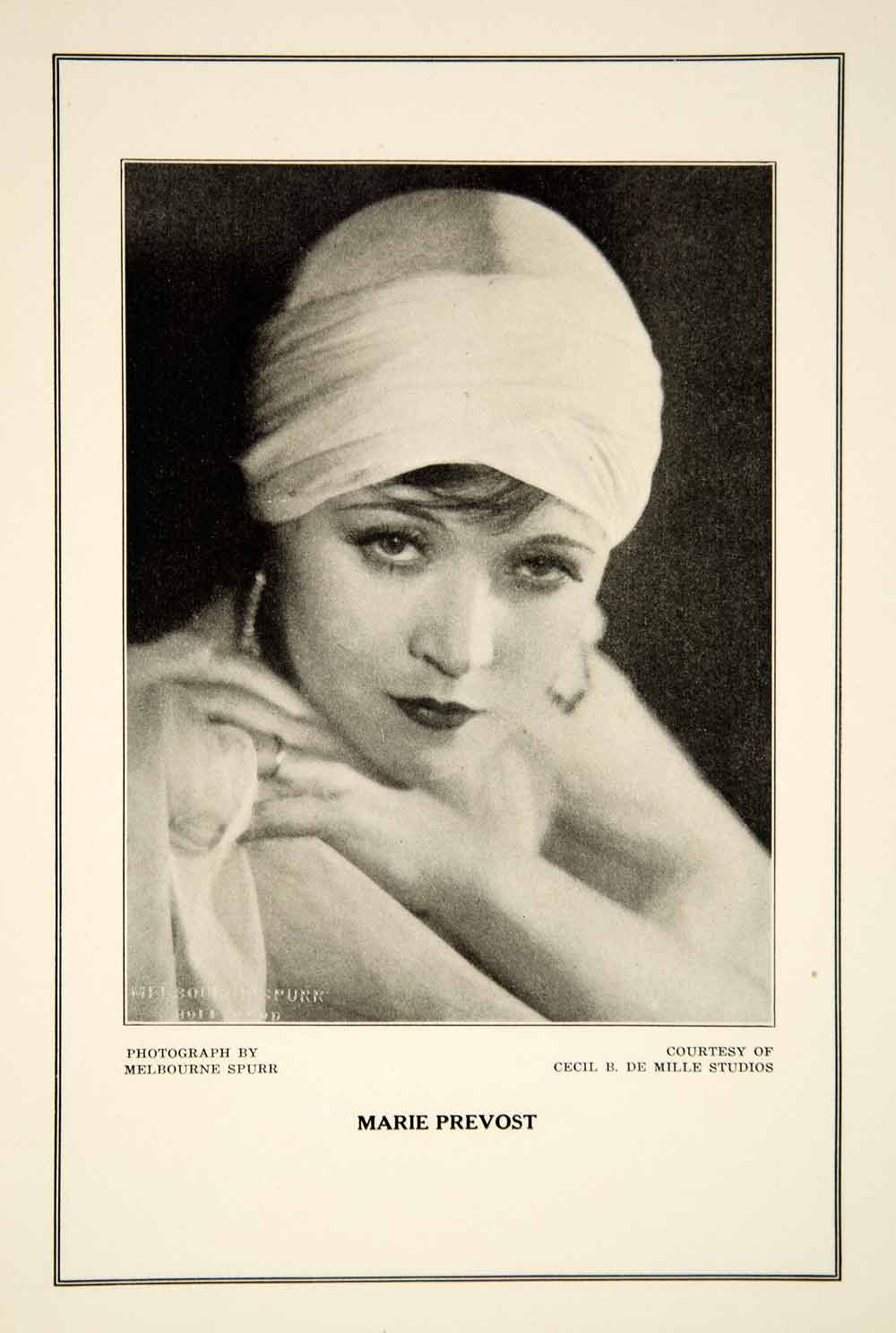 1927 Print Marie Prevost Actress Silent Film Movie Star Portrait Melbourne Spurr