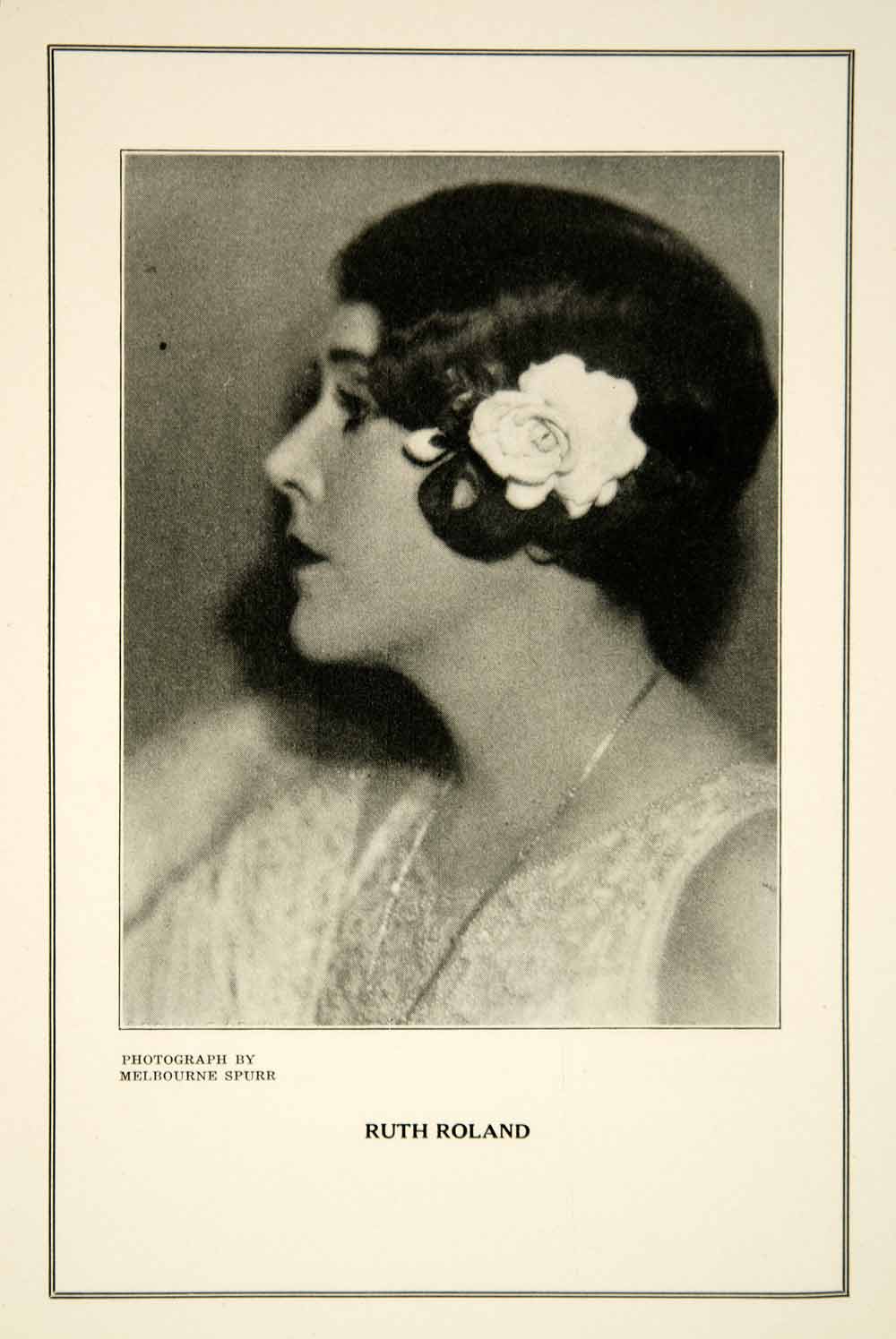 1927 Print Ruth Roland Actress Silent Film Era Movie Producer Melbourne Spurr