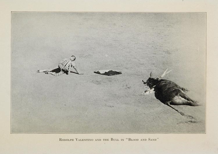 1923 Blood Sand Silent Film Rodolph Valentino Bullfight ORIGINAL HISTORIC IMAGE