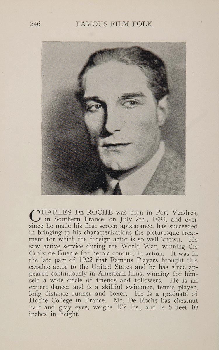 1925 Charles De Roche Herbert Rawlinson Silent Film - ORIGINAL HISTORI ...