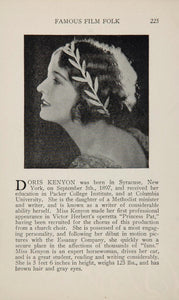 1925 Doris Kenyon Bryant Washburn Silent Film Actor - ORIGINAL HISTORIC IMAGE
