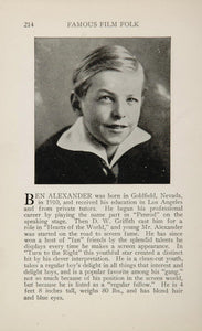 1925 Ben Alexander Evelyn Brent Silent Film Child Actor ORIGINAL HISTORIC IMAGE