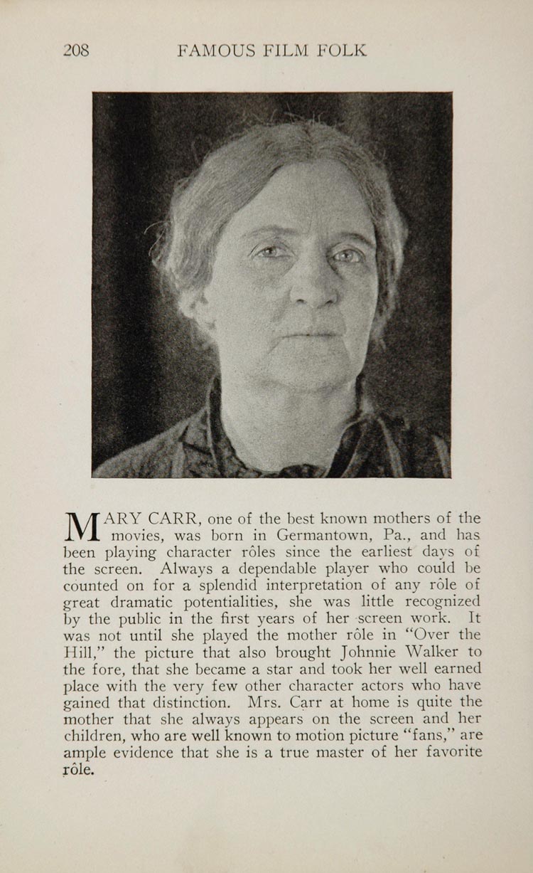 1925 Mary Carr Nigel De Brulier Silent Film Movie Actor ORIGINAL HISTORIC IMAGE