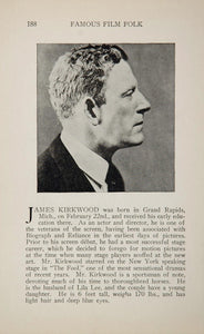 1925 James Kirkwood Joseph Kilgour Silent Film Actor - ORIGINAL HISTORIC IMAGE