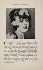 1925 Carmel Myers Walter Hiers Silent Film Movie Actor ORIGINAL HISTORIC IMAGE
