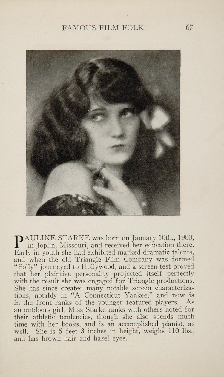 1925 Pauline Starke Frank Keenan Silent Film Actor - ORIGINAL HISTORIC IMAGE