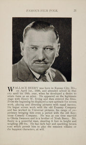 1925 Wallace Beery Jacqueline Logan Silent Film Actor ORIGINAL HISTORIC IMAGE