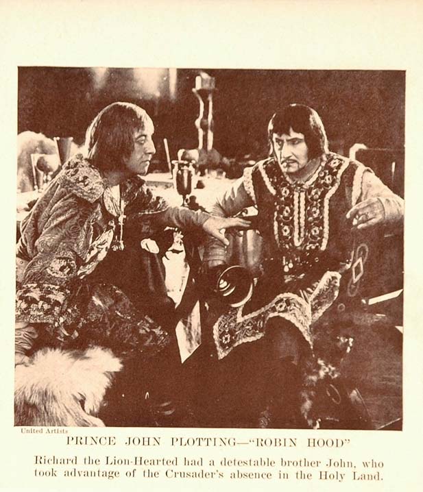 1927 Print Scene Robin Hood Sam De Grasse Wallace Beery - ORIGINAL