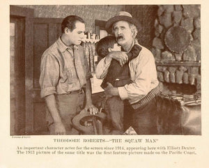 1927 Print Silent Film Scene Squaw Man Theodore Roberts - ORIGINAL