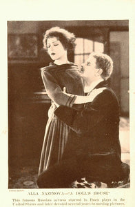 1927 Print Silent Film Scene Doll's House Alla Nazimova - ORIGINAL