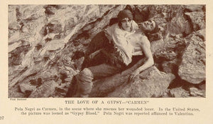 1927 Print Film Scene Carmen Gypsy Blood Pola Negri - ORIGINAL