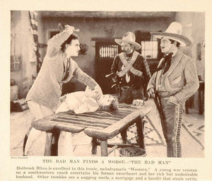 1927 Print Film Scene Bad Man Western Holbrook Blinn - ORIGINAL