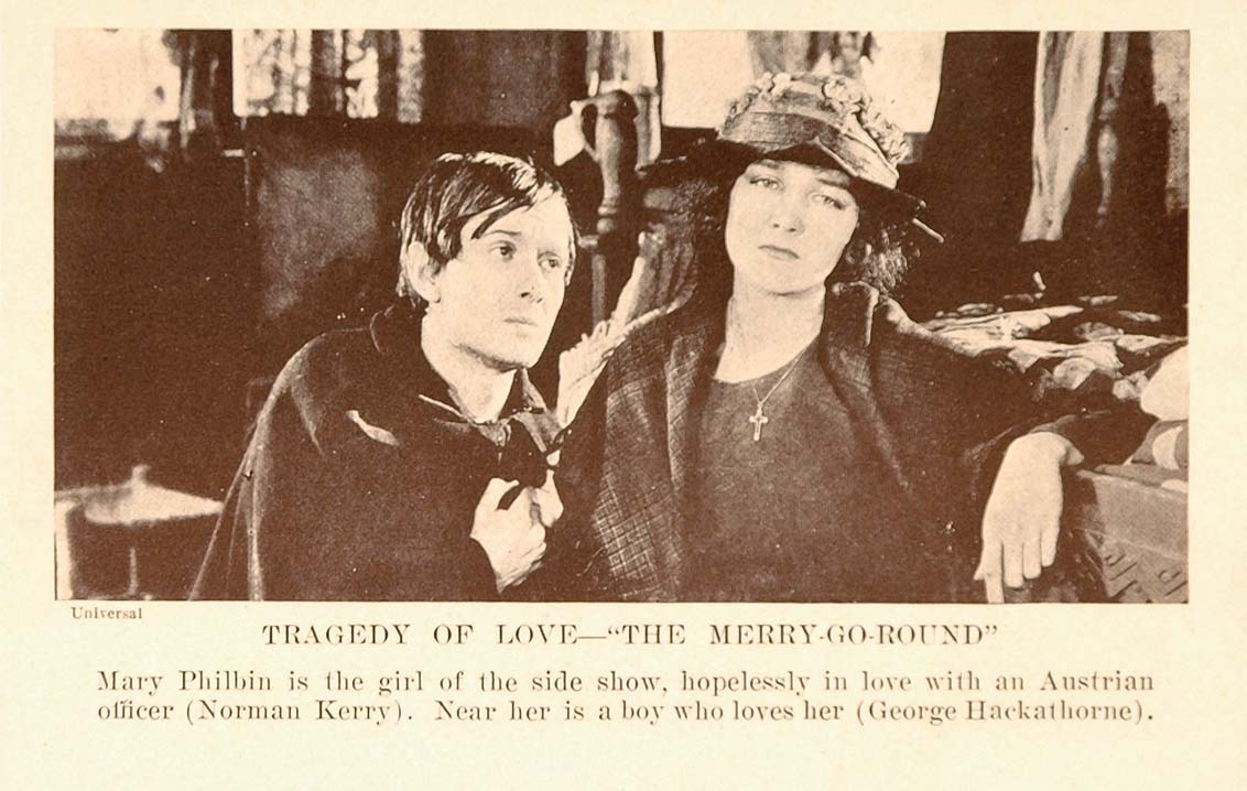 1927 Print Film Scene Merry Go Round Mary Philbin - ORIGINAL