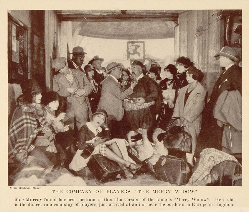 1927 Print Silent Film Scene Merry Widow Mae Murray - ORIGINAL