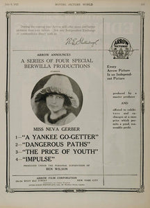 1922 Ad Silent Film Eddie Lyons Comedy Arrow Pictures - ORIGINAL SILENT
