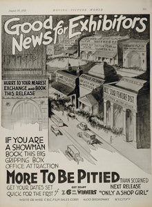 1922 Ad Silent Film More to Be Pitied Than Scorned - ORIGINAL ADVERTISING SILENT