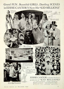 1934 Ad Movie Film Kid Millions Eddie Cantor Ann Sothern Ethel Merman SILV1 - Period Paper
