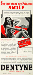 1938 Ad Dentyne Chewing Gum Smile Model Pose Portrait Candy White Teeth SILV1