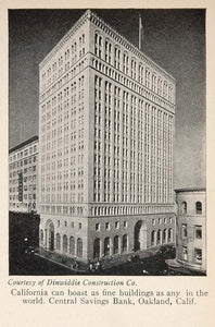 1928 Print Central Savings Bank Building Oakland CA - ORIGINAL HISTORIC SKY