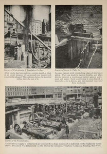 1928 Print American Telephone Co. Bldg. NY Construction ORIGINAL HISTORIC SKY