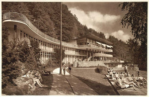 1953 Swimming Pool Spa Trencianske Teplice Slovakia - ORIGINAL PHOTOGRAVURE SL1