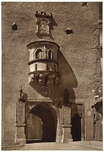 1953 City Town Gate Kremnica Slovakia Karol Plicka - ORIGINAL PHOTOGRAVURE SL1
