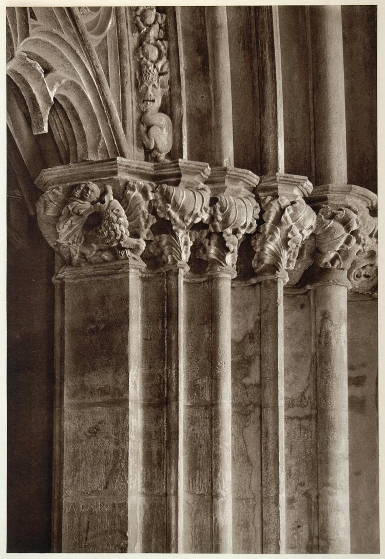 1953 Carving Portal Church St. Jacob Levoca Slovakia - ORIGINAL PHOTOGRAVURE SL1