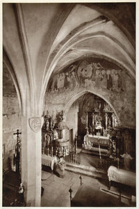 1953 Interior Altar Fresco Church Zegra Slovakia Plicka - ORIGINAL SL1
