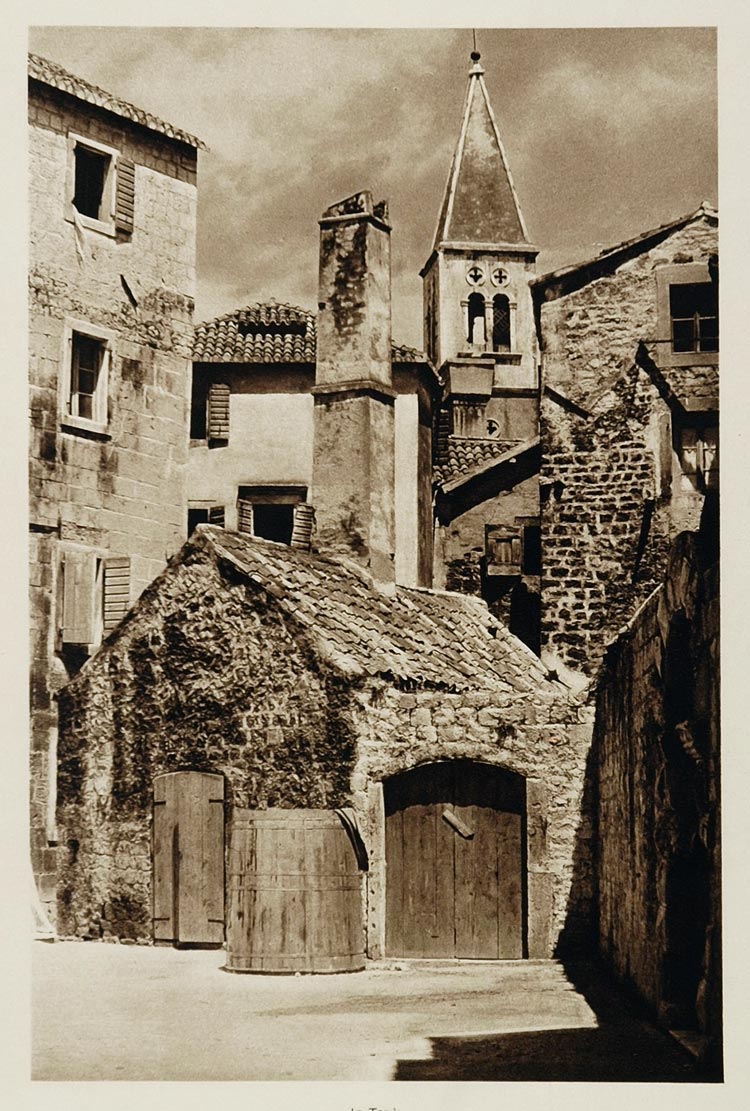 1926 Trogir Croatia Trau Architecture Photogravure NICE - ORIGINAL SLAV1