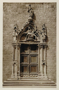1926 Door Franciscan Church Dubrovnik Ragusa Croatia - ORIGINAL SLAV1