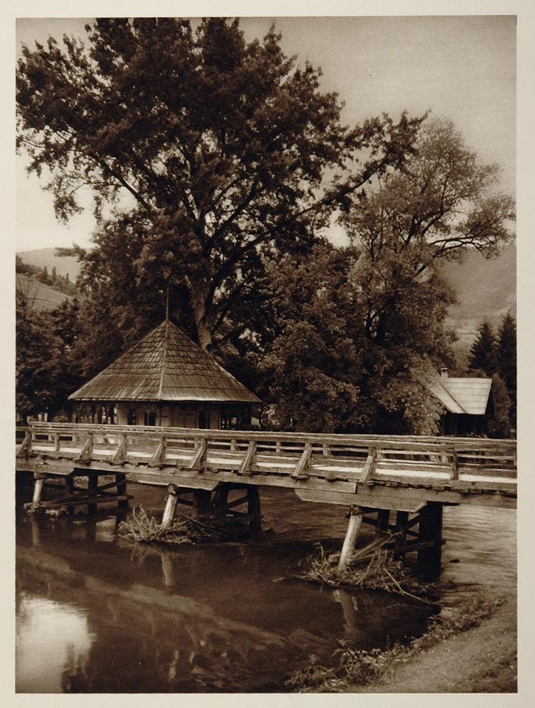 1926 Bridge Jezero Bosnia and Herzegovina Photogravure - ORIGINAL SLAV1