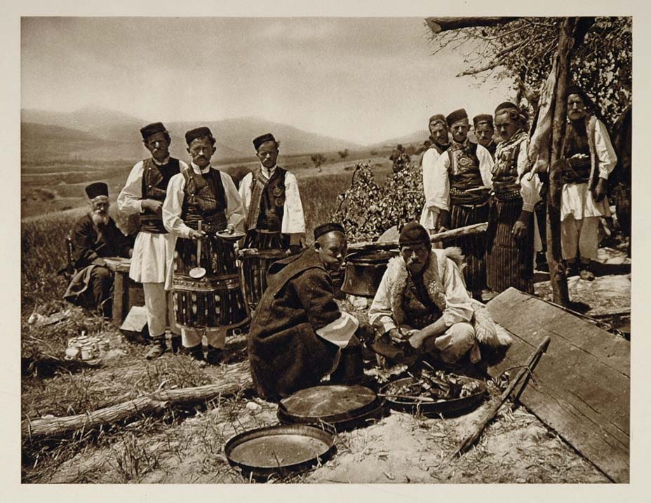 1926 Festival Bardovci Serbian Men Serbia Photogravure - ORIGINAL SLAV1