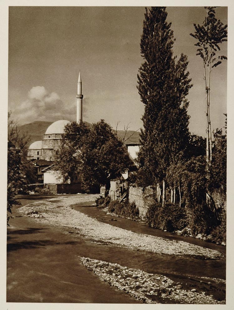 1926 Sinan Pasha Mosque Prizren Serbia Minaret Serbian - ORIGINAL SLAV1