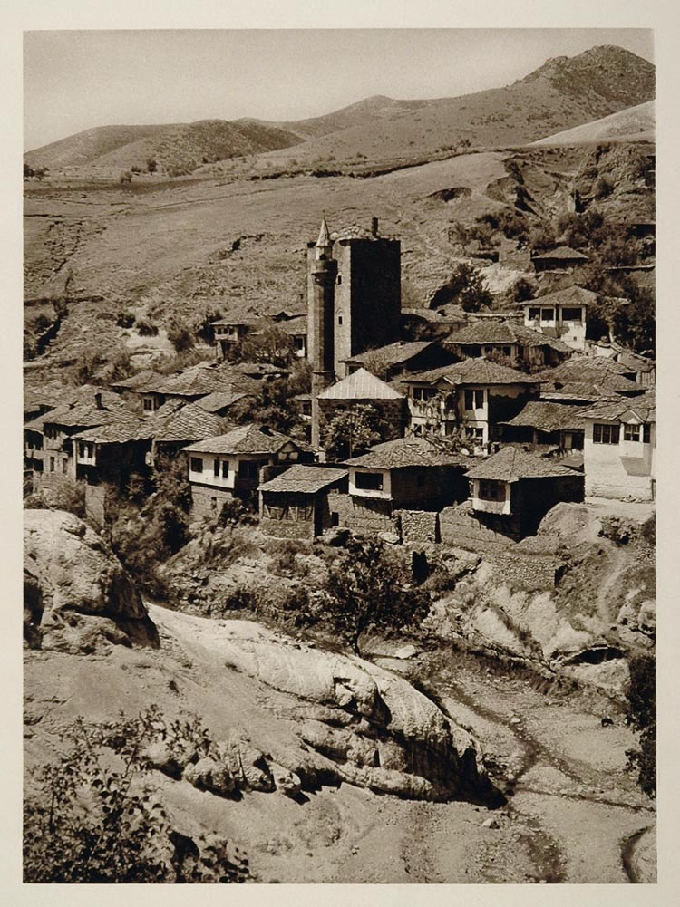 1926 Kratovo Buildings Republic Macedonia Photogravure - ORIGINAL SLAV1