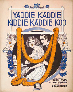 1916 Yaddie Kaddie Kiddie Koo Sheet Music Sam Lewis George Meyer Couple SM3