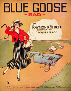 1916 Blue Goose Rag Raymond Birch FJA Forster 529 Wabash Dancing Girl Skirt SM3
