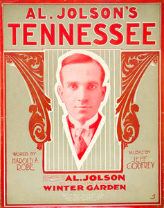 1915 Tennessee Al Jolson Harold A Robe Jeff Godfrey Decorative Red Winter SM3