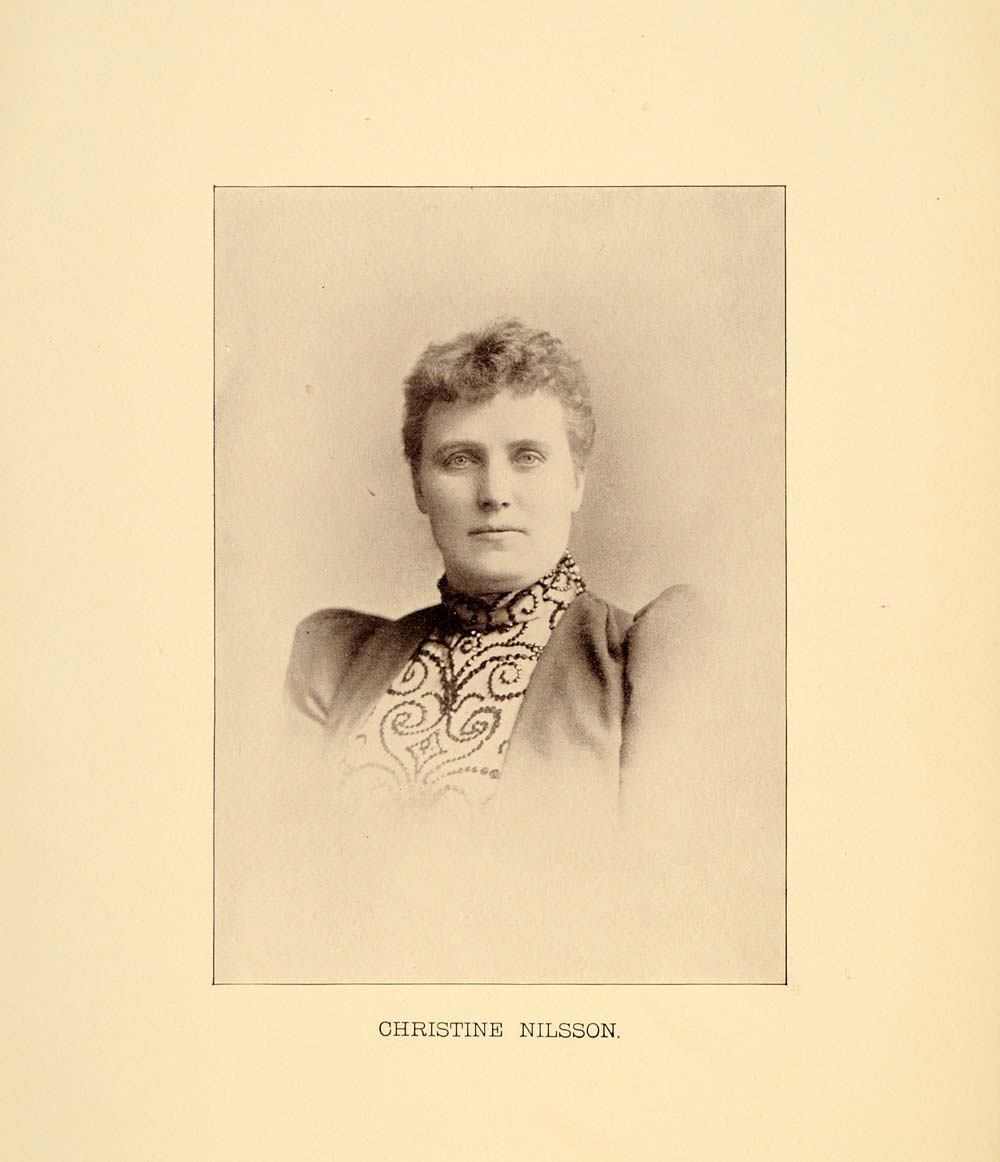 1894 Print Christine Nilsson Swedish Opera Singer - ORIGINAL HISTORIC IMAGE SND1