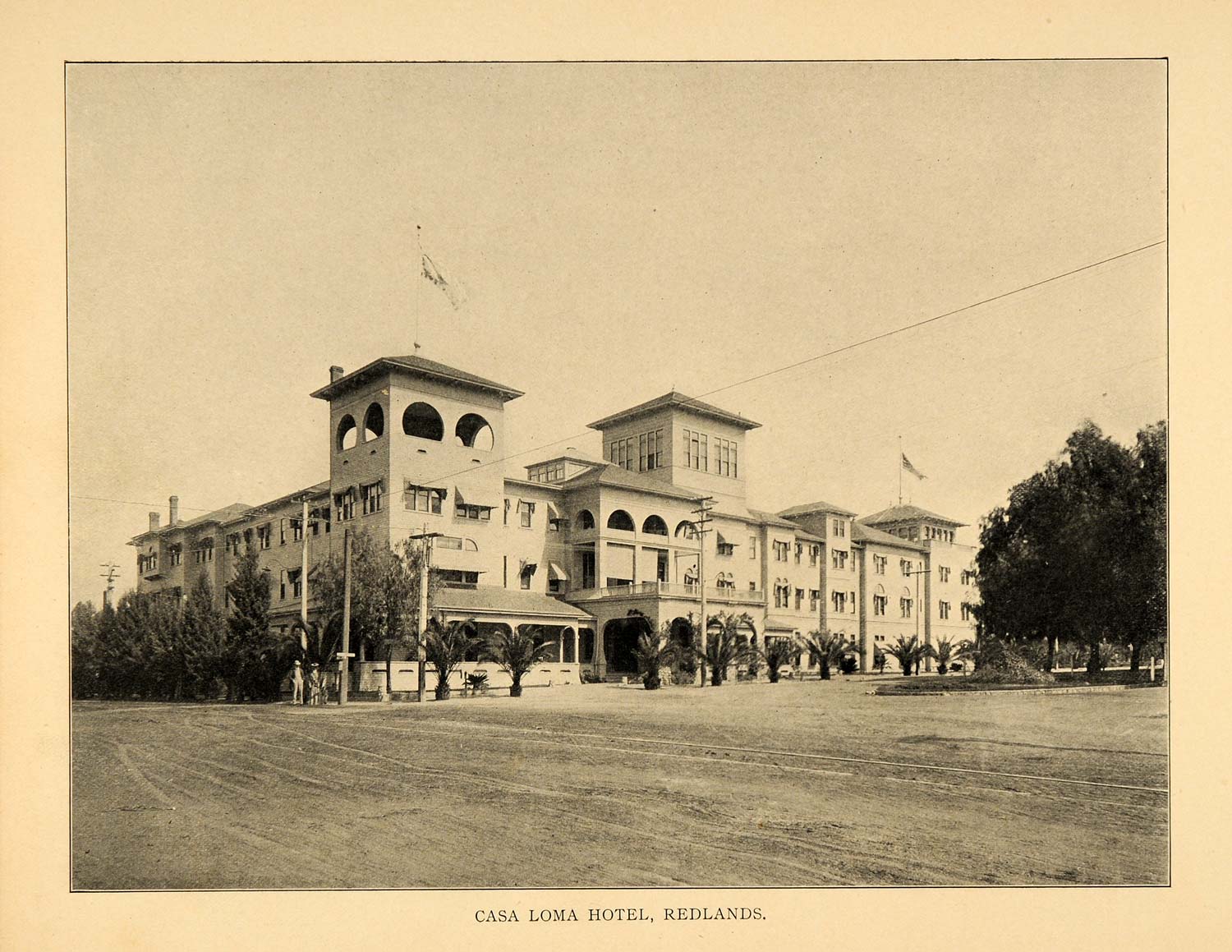 1906 Print Casa Loma Hotel Redlands California Landmark Building Historic Image