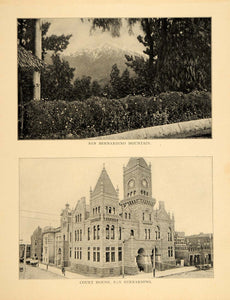 1906 Print San Bernardino Mountains Court House California Historic Images