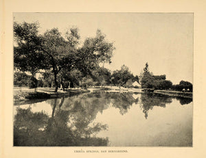 1906 Print Urbita Springs Park San Bernardino Southern California Historic Image