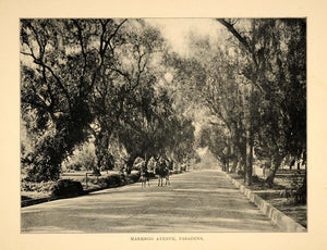 1906 Print Marengo Avenue Pasadena Southern California Street Historic Image