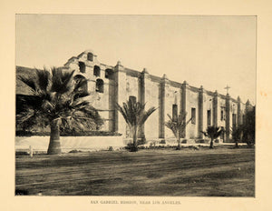 1906 Print Mission San Gabriel Arcangel Church California Landmark Histori
