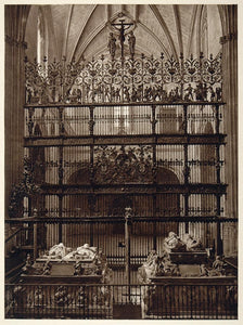 1925 Royal Chapel Cathedral Granada Passion Railing - ORIGINAL PHOTOGRAVURE SP1