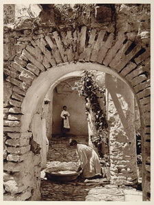 1925 Courtyard Casa Patio Tarifa Cadiz Andalusia Spain - ORIGINAL SP1