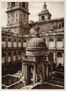 1925 Court Patio de los Evangelistas El Escorial Spain - ORIGINAL SP1